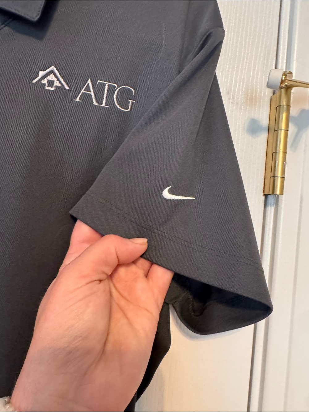 Nike Women’s Gray ATG Logo Polo Short Sleeve Top XXL 2X